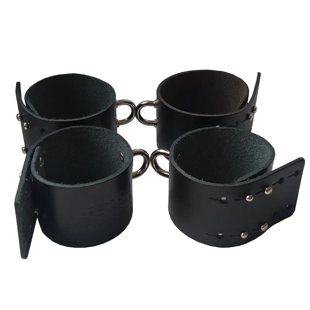 Фіксатори з наручниками BDSM Domluxe (чорний) - фото 3