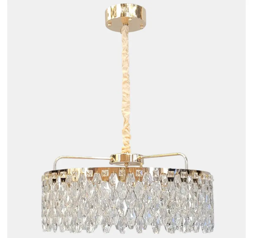 Кругла кришталева люстра 582-600GD Artlight із золотим корпусом та LED світлом - фото 2