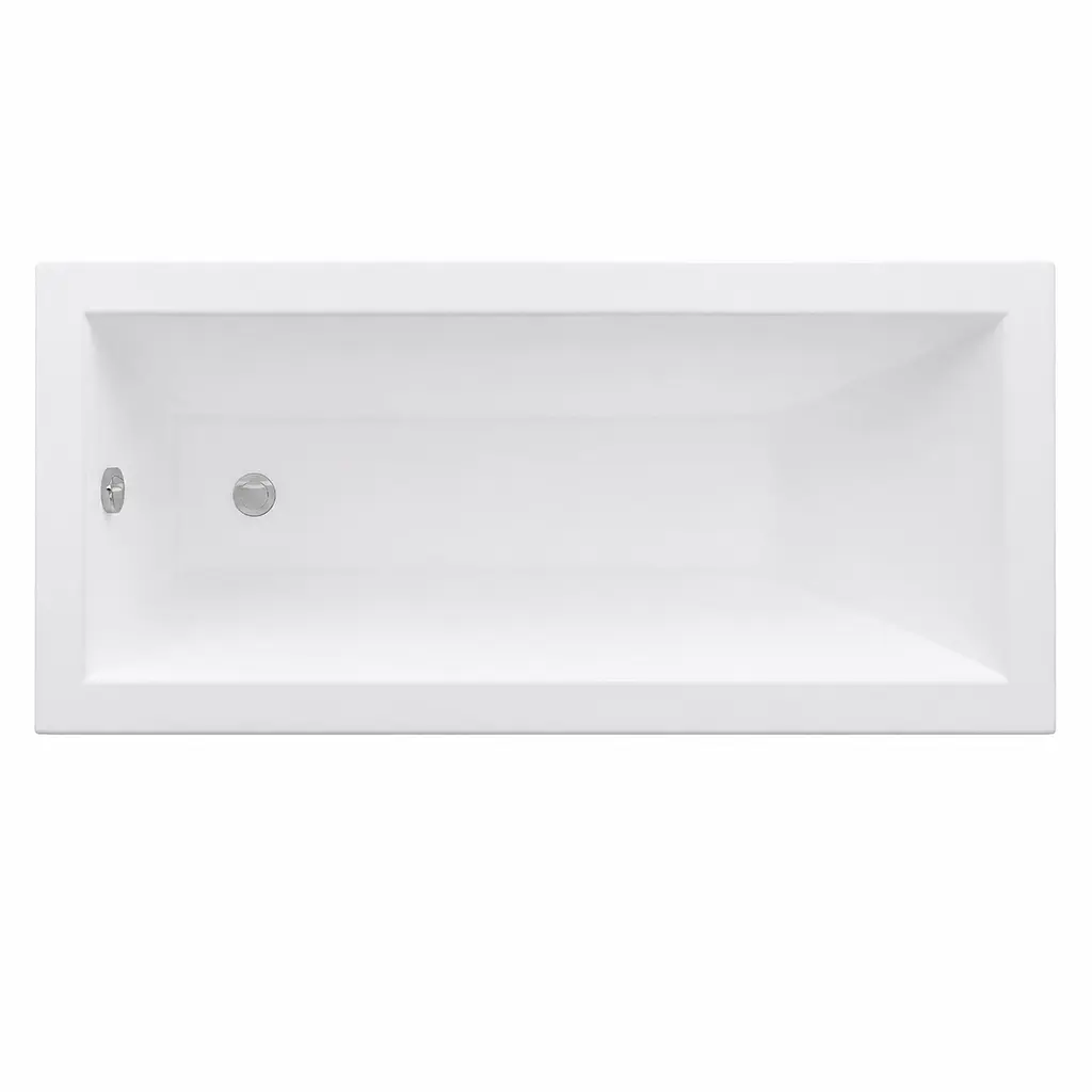 Вбудована акрилова ванна VBI Grappa 160x70, біла, із сифоном хром та ніжками VBI-071616KIT - фото 3