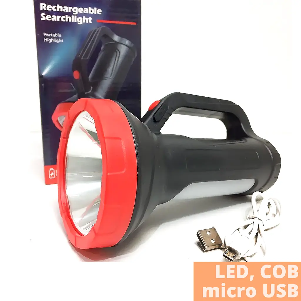 Фонарь поисковый (прожектор) Новый XPRO Rechargeable Search Light Portable Highlight 50W с USB зарядкой черный (Rechargeable_Search_411) - фото 2