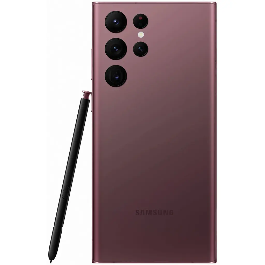 Смартфон Samsung Galaxy S22 Ultra 5G 12/256Gb Burgundy S9080/DS (Asia) [NFC, 2 SIM, no e-SIM] - фото 3