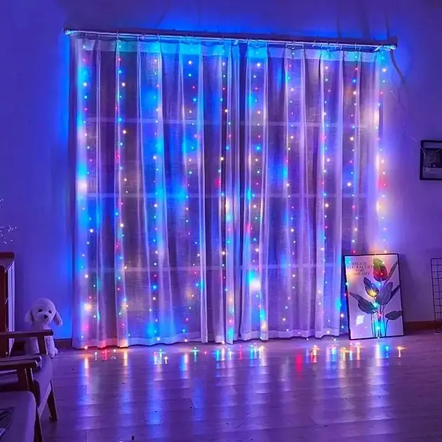 Гірлянда-штора XPRO різнокольорова 3х3 м з 240 LED лампами (46843-_293)