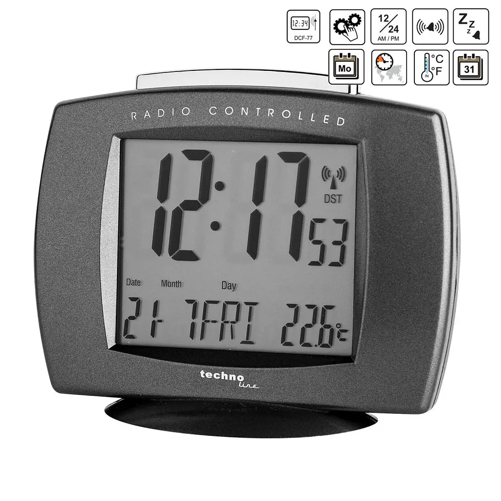 Годинник настільний Technoline WT189 Anthracite (WT189 anthrazit) - фото 4