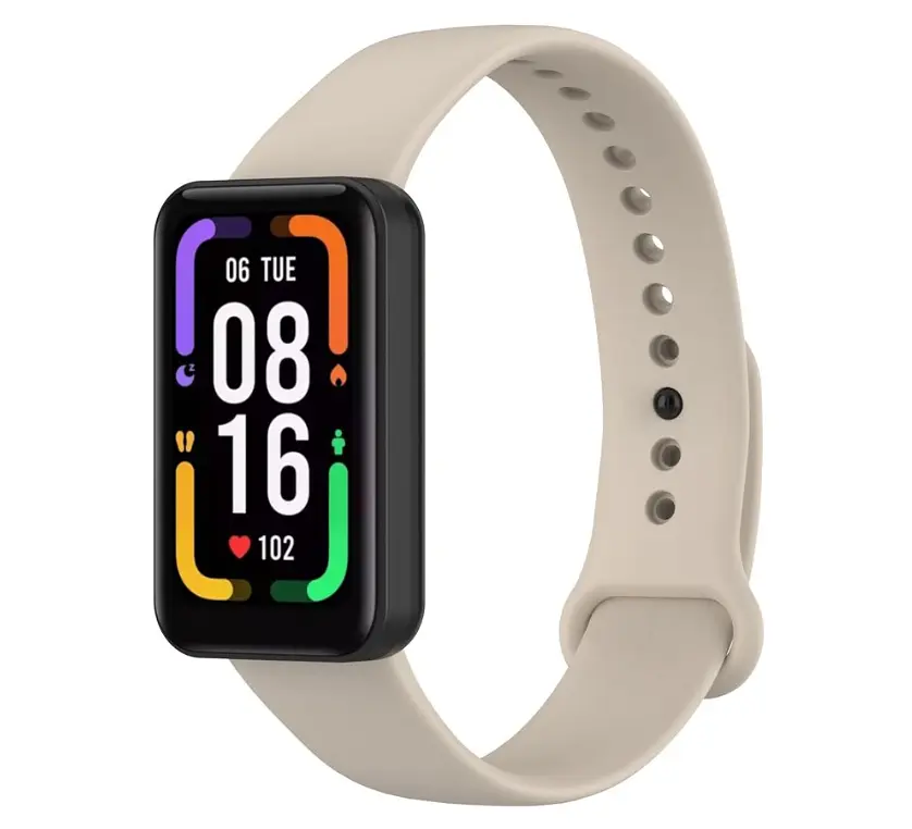 Силиконовый ремешок Primo для фитнеса браслета Xiaomi Redmi Smart Band Pro (M2101B1/BHR5501GL) Ivory - фото 4