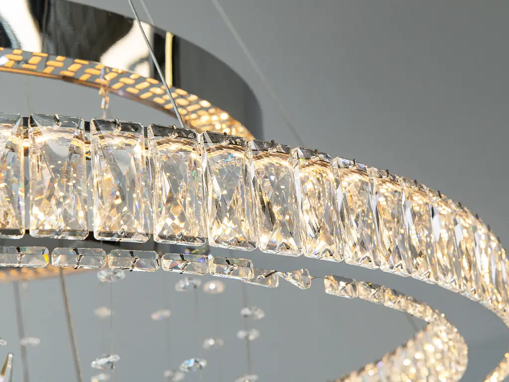 LED-люстра Diasha 598/800+500+400HR хром з метеликами 176 Вт пульт - фото 7