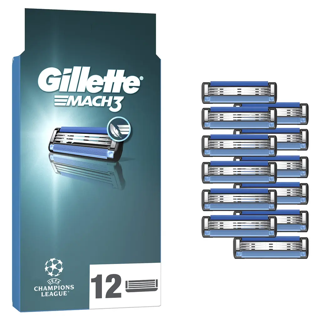 Змінні касети Gillette Mach3 12 шт. (3014260323240/8006530028875) - фото 2
