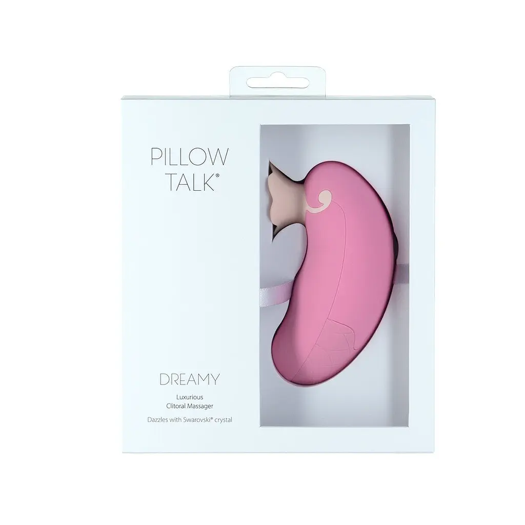 Стимулятор Pillow Talk - Dreamy Розкішний вакуумний кліторальний із кристалом Swarovski, 19.8х3.8 см рожевий - фото 6