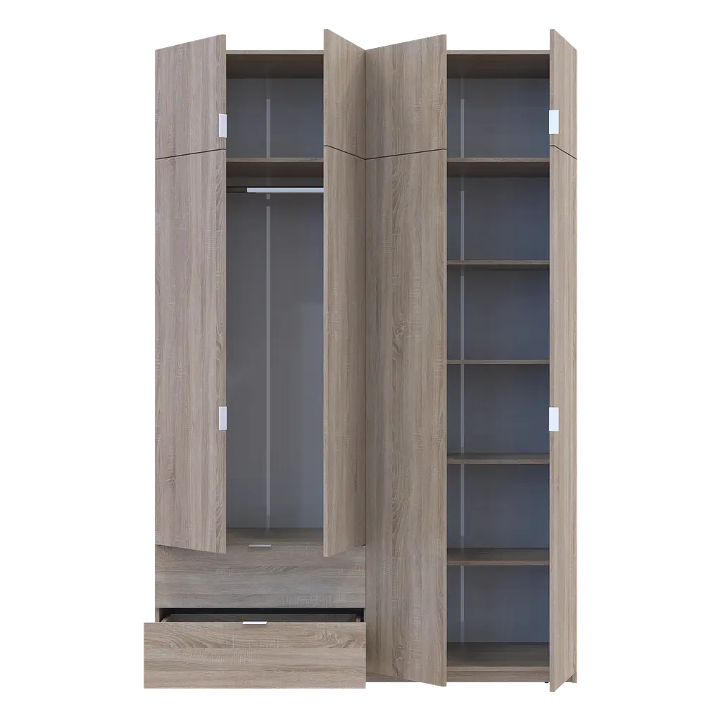 Розпашна Шафа для одягу Doros Лукас Дуб Сонома 160х50х240 (80737730) - фото 5