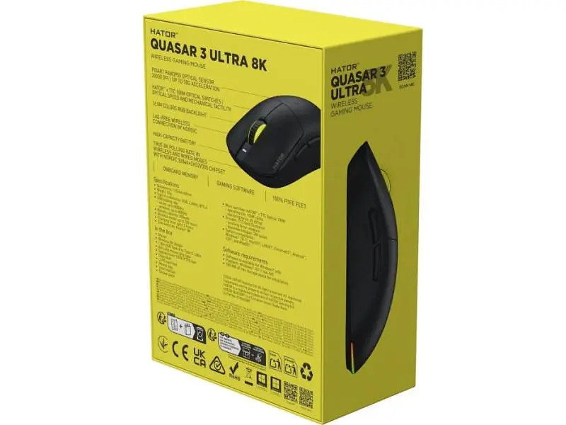 Миша Hator Quasar 3 ULTRA 8K Wireless Black (HTM772) - фото 8