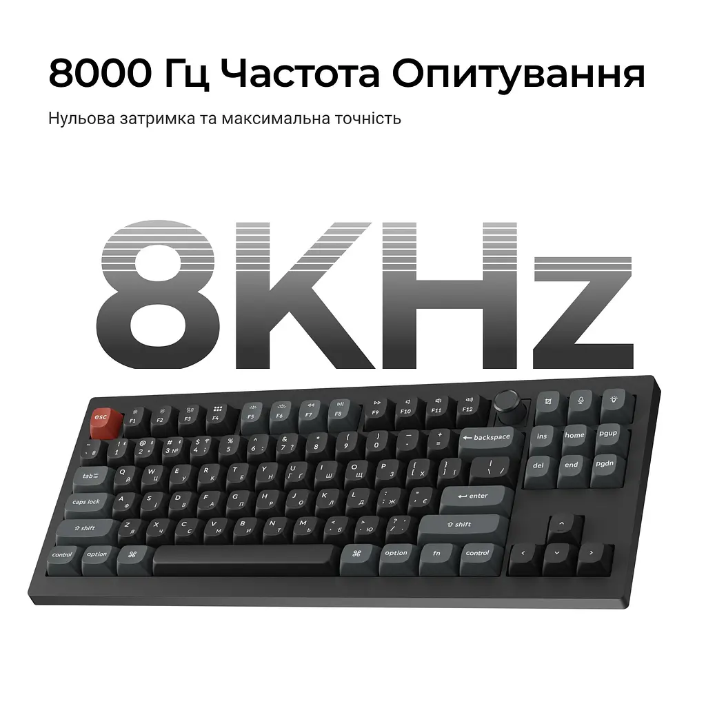 Клавіатура бездротова Keychron V3 Ultra Keychron Red Switch Black RGB (V3U-D1-UA) - фото 10