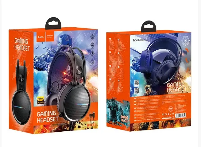Проводные игровые наушники Hoco W100 touring gaming с микрофоном Черные - фото 5