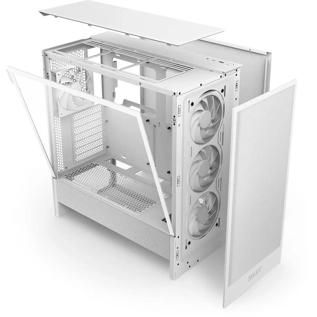 Корпус NZXT H5 Flow RGB без БЖ White (CC-H52FW-R1) - фото 8