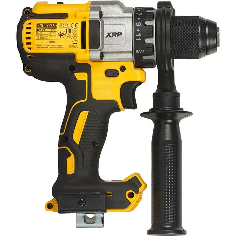 DeWALT Шурупокрут-дриль акумуляторний XR Li-Ion 18В 95Нм 450-2000об/хв кейс, ЗП 1.5кг без АКБ та ЗП - фото 6