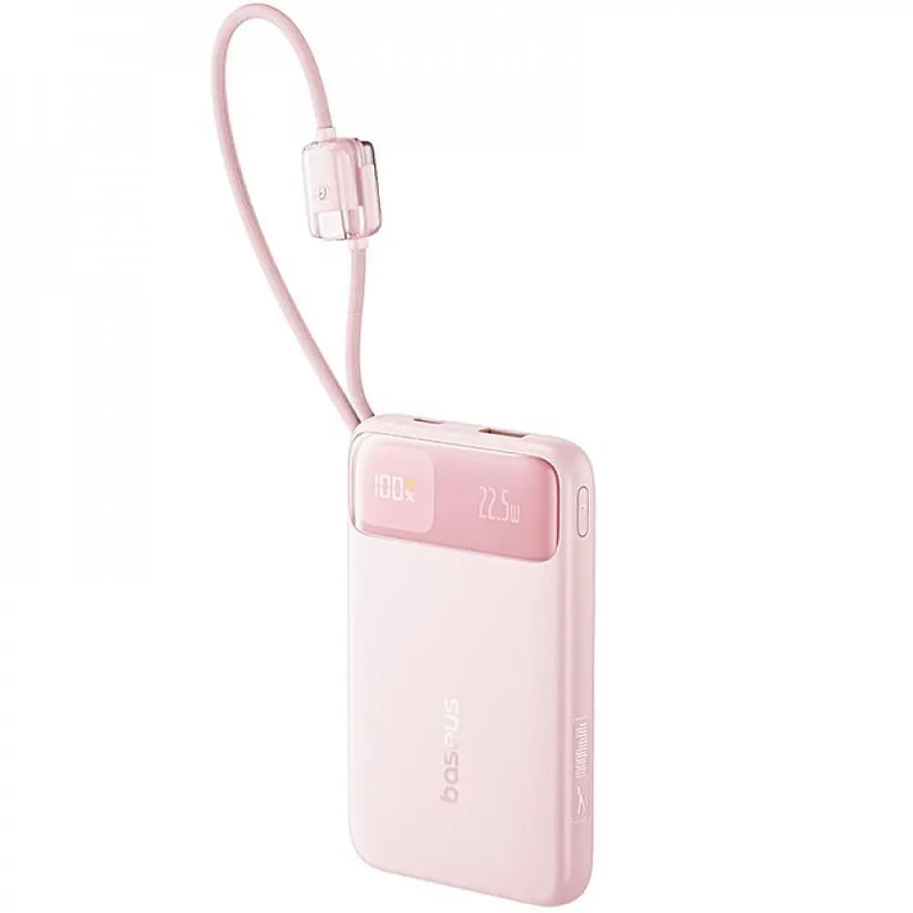 Павербанк Baseus EnerFill FC11 Digital Display Pink 10 000 mAh / 22.5 Вт (E0027R07) - фото 2