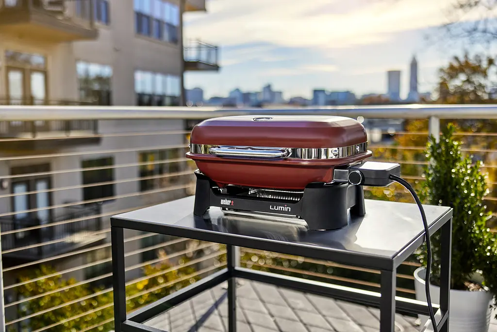 Гриль електричний Weber Lumin Compact 1000 червоний (91040979) - фото 7