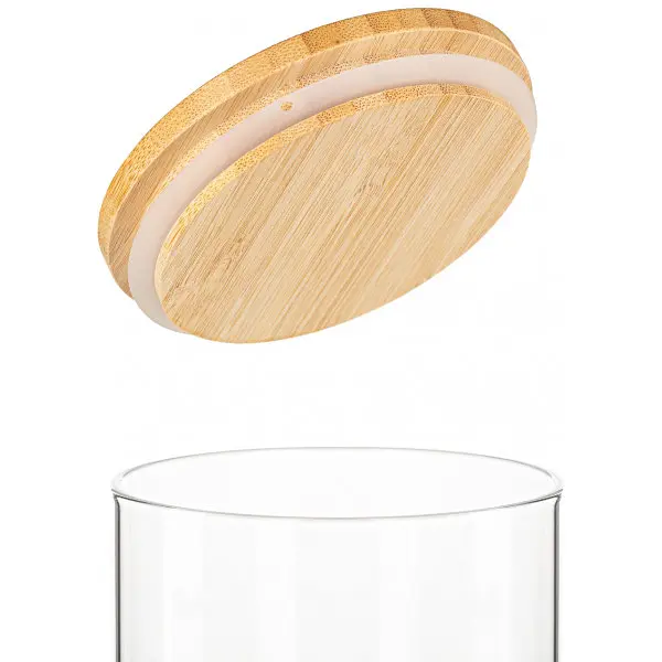 Банка для хранения Shelley Glass с бамбуковой крышкой 8.5x27.5 см 1.3 л (S0105-1) - фото 2