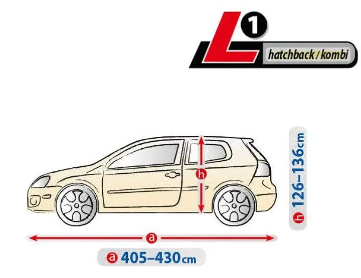Тент автомобільний для Хечбека / Універсалу Kegel-Blazusiak L1 430x136 см Optimal Garage (5-4315-241-2092) - фото 3