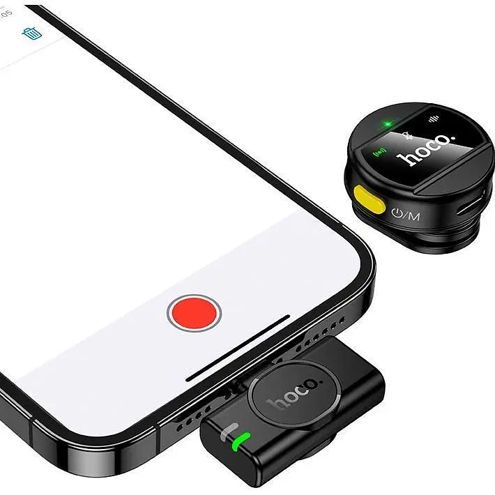 Мікрофонна радіосистема Hoco L21 Charm Lightning Black [158611] - фото 6