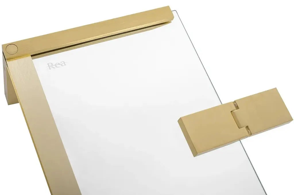 Душова кабіна Rea Hugo 80x80 gold подвійна REA-K6608, Золотий, Універсальна, прозорий, золотий - фото 7