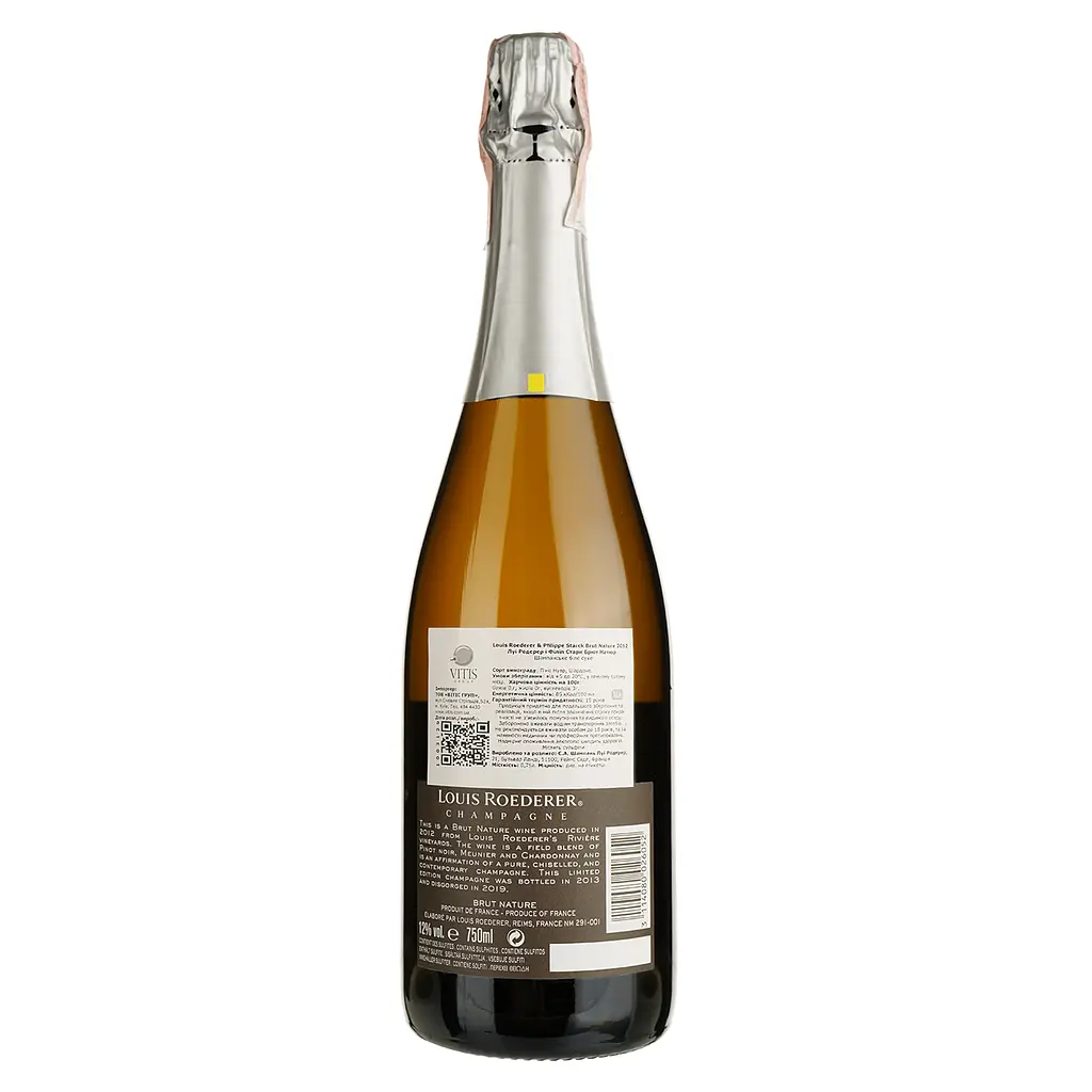 Шампанское Louis Roederer Nature Brut Philippe Starck Vintage 2012 DeLuxe, белое, брют, 12%, 0,75 л (1003129) - фото 3