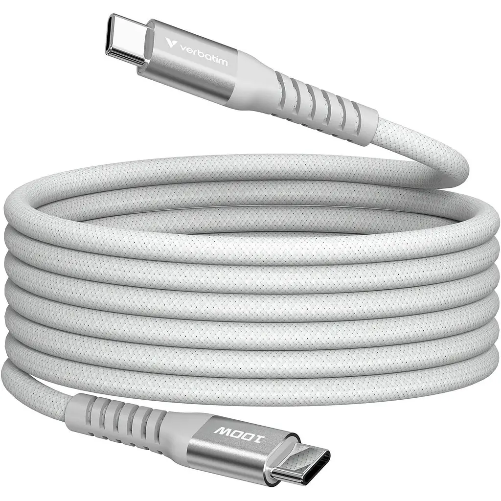 Кабель Verbatim 60 Вт /USB-C–USB-C /120 см-сірий (31850)
