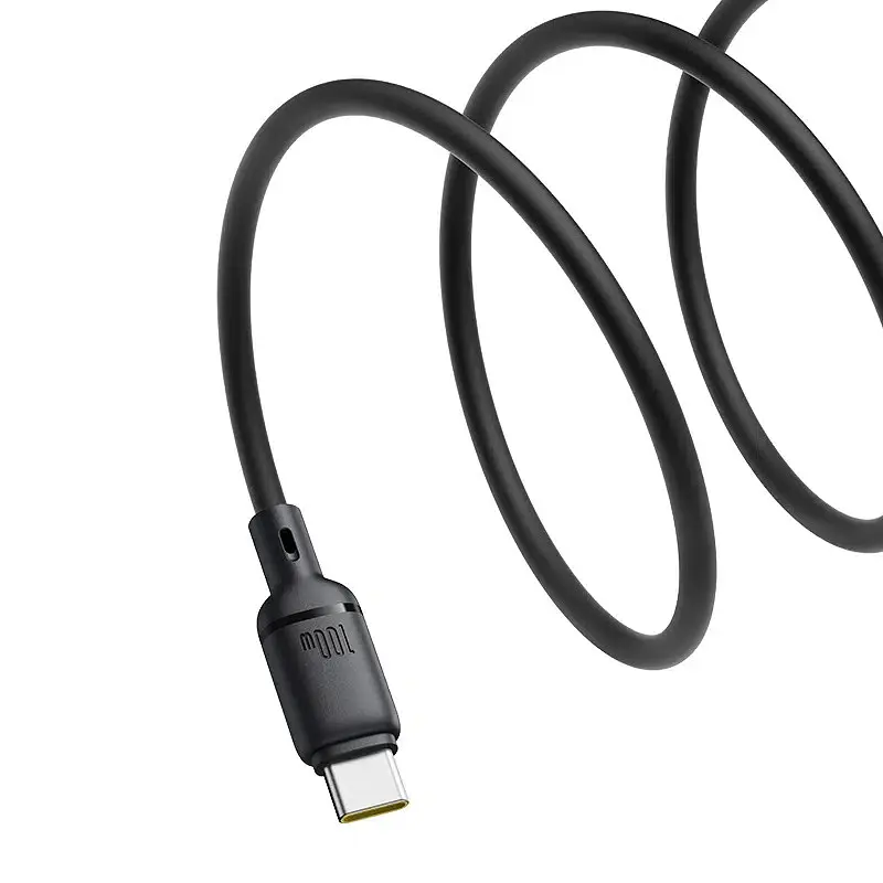 Дата кабель Baseus Silky Series OS Fast Charging USB to Type-C 100W (1m) (P10377703) Cluster Black - фото 4