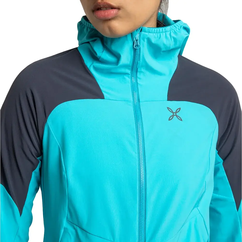 Куртка Montura Rise Hooded Jacket Woman S Turquoise/Graphite/ Blue - фото 2