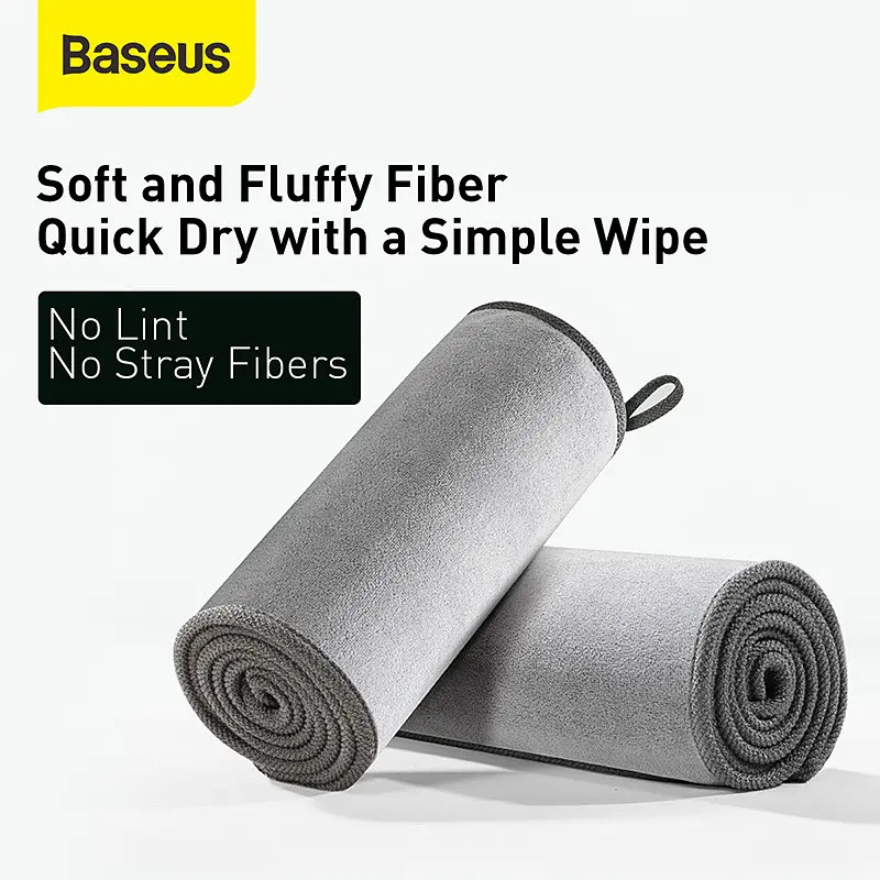 Авто полотенце BASEUS Easy life car washing towel 40*40mm Two pack (CRXCMJ-0G) - фото 9