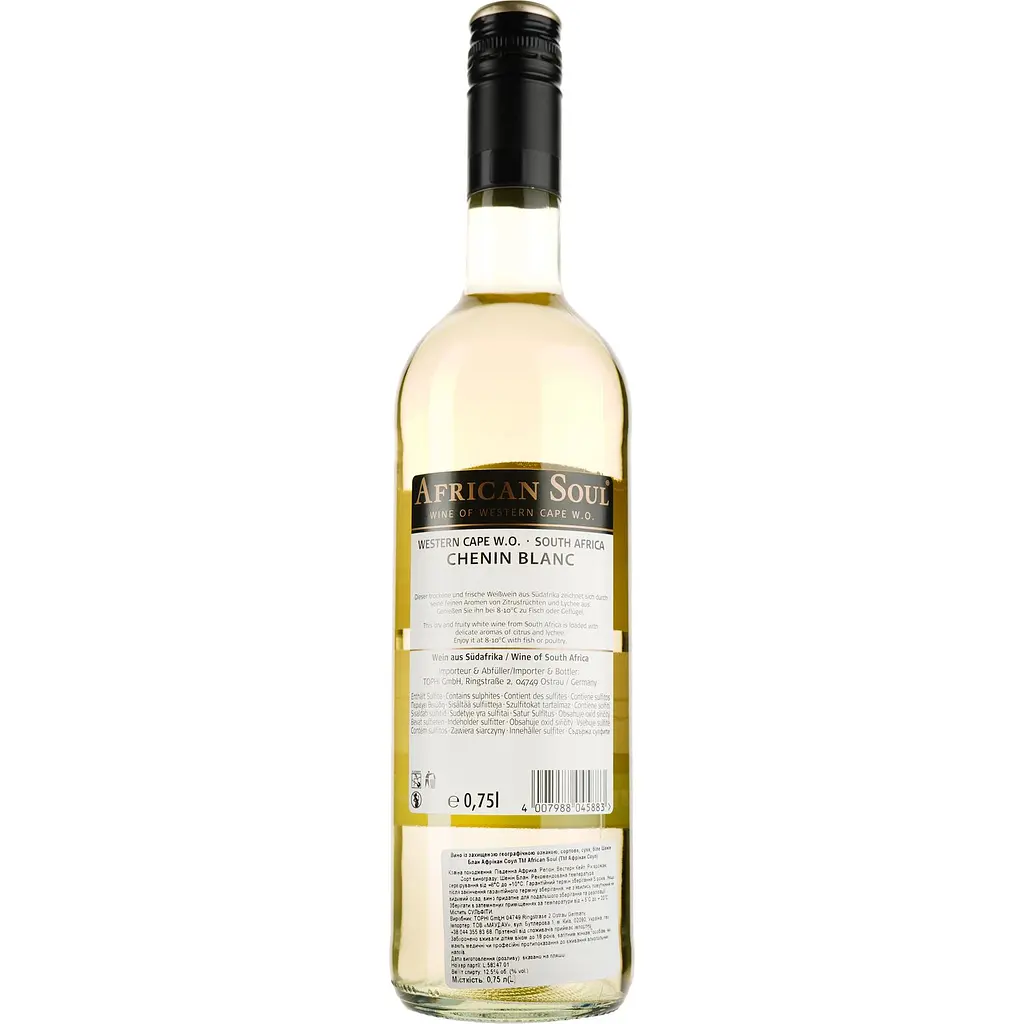 Вино Chenin Blanc African Soul W.O. Western Cape, біле, сухе, 0,75 л - фото 2