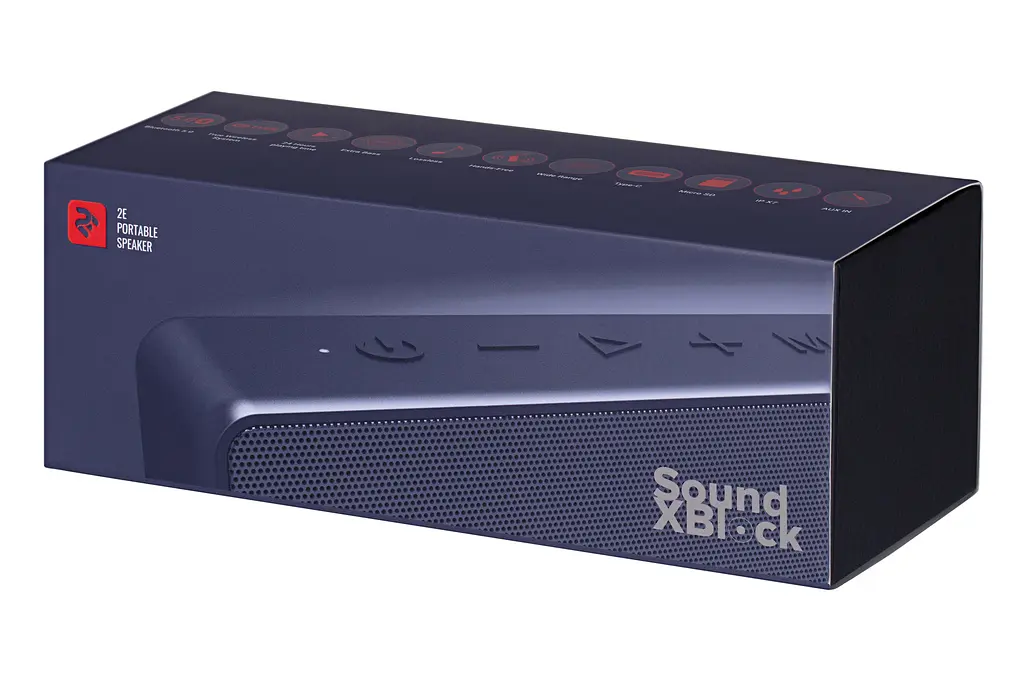 Акустична система 2E SoundXBlock TWS, MP3, Wireless, Waterproof Blue - фото 7