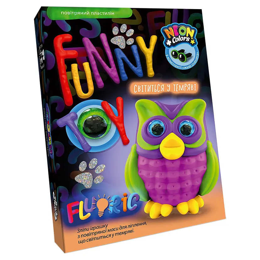 Набор творчества Air Clay Fluoric, 4 цвета, Danko Toys - фото 6