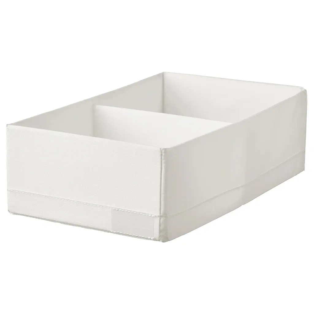 Органайзер з відділеннями IKEA білий для шухляд та полиць, 20×34×10 см
