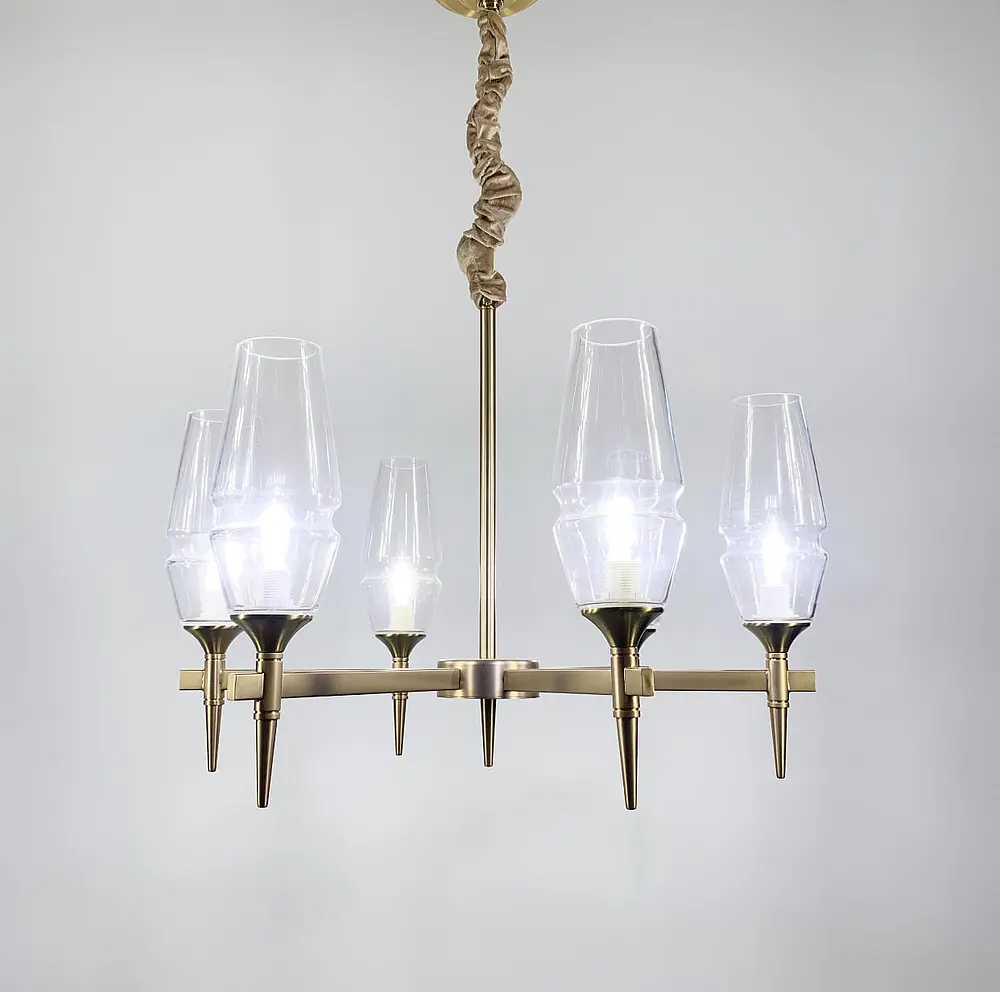 Подвесная люстра Lita с удлиненными плафонами Line.F Количество ламп 6 - фото 6