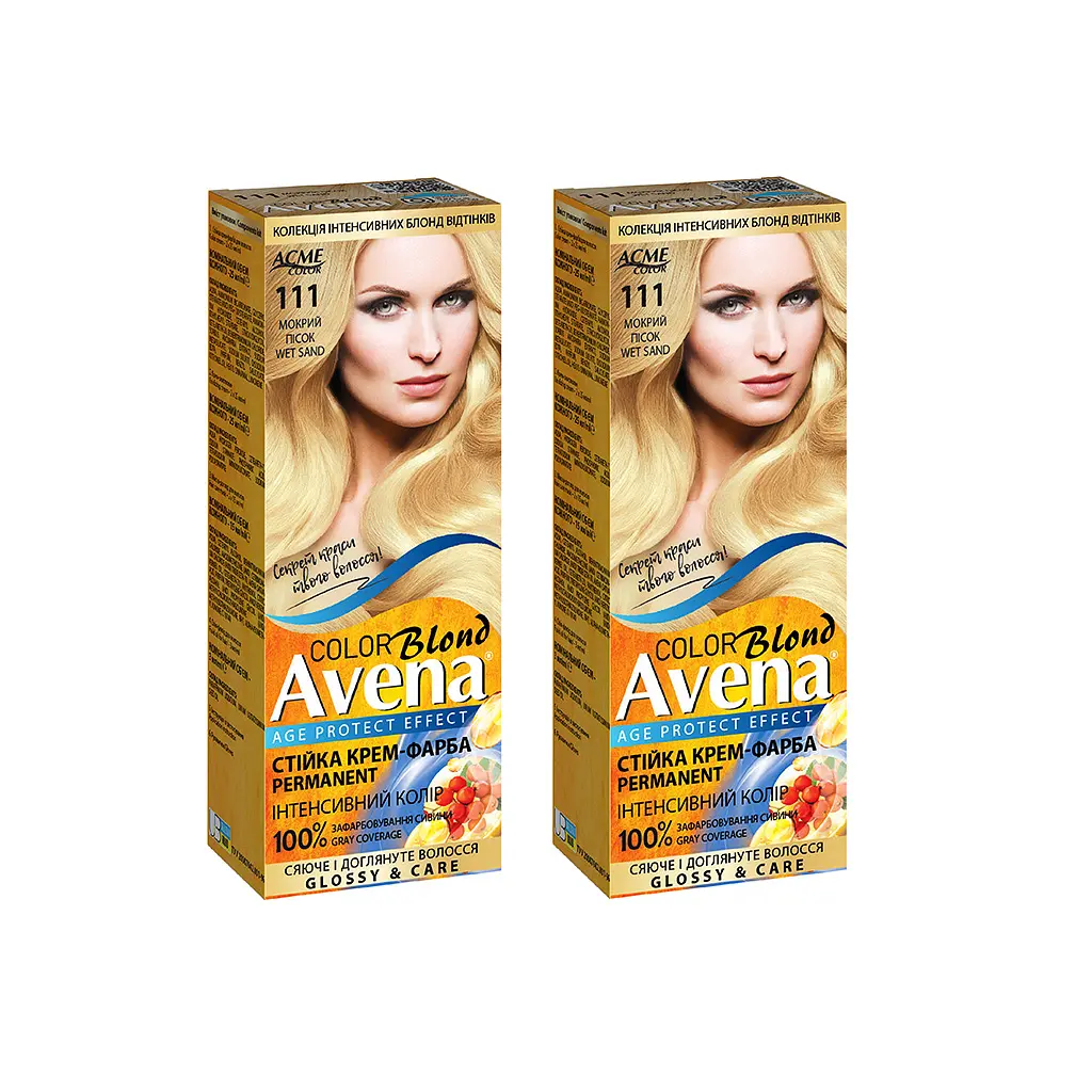Стойкая крем-краска для волос Avena Blond Color мокрый песок 111 133 мл - фото 10