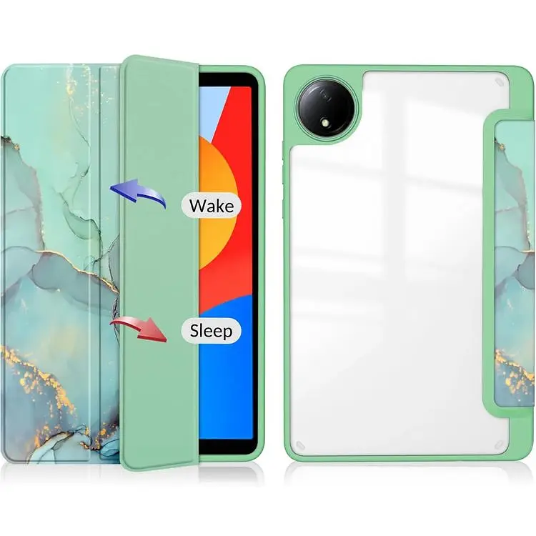 Чохол-книжка BeCover Soft Edge TPU з кріпленням для стілусу для Xiaomi Redmi Pad SE 8.7" Green Marble (712574) - фото 2