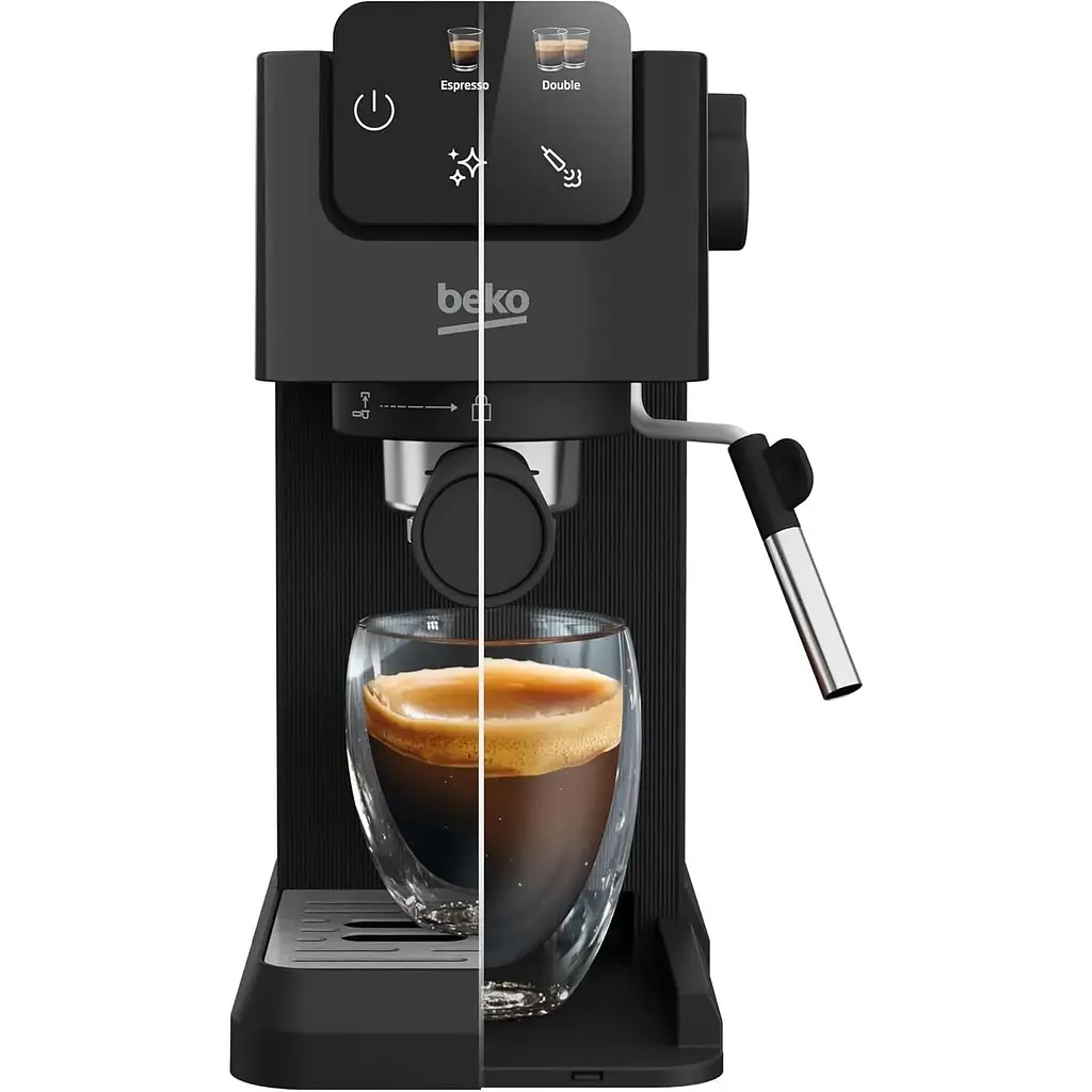 Кофеварка Beko рожковая 1.1 л молотая черный - фото 7