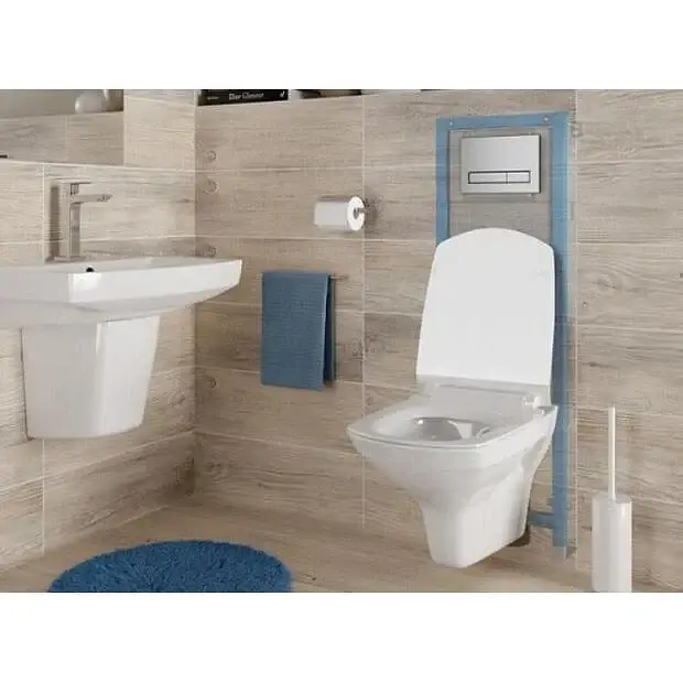Інсталяція Cersanit Aqua 22 з кнопкою MOVI та унітазом CARINA CLEAN ON з сидінням Slim 30412 - фото 9