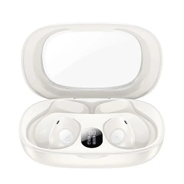 Беспроводные TWS наушники Hoco EA1, открытые, BT5.3, 90mAh, 500mAh, 10h, milky white - фото 2