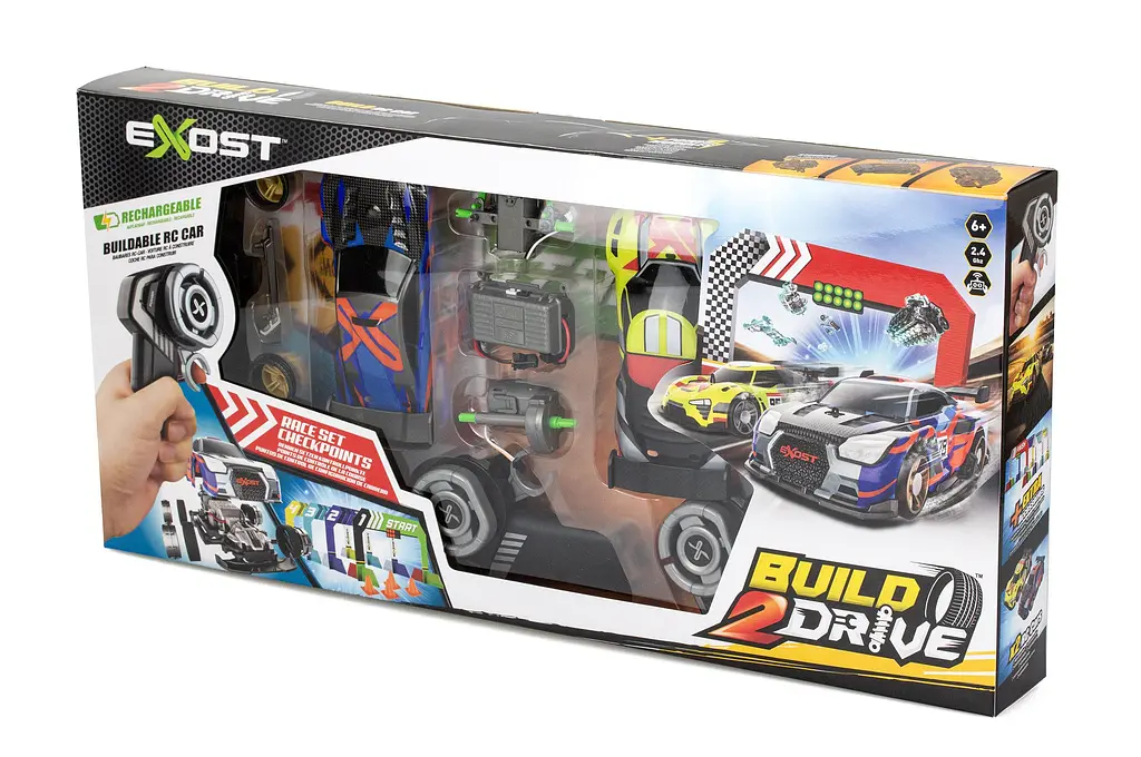 Ігровий набір "BUILD 2 DRIVE" DUO PACK RACE SET, РК, 2,4 GHz (ГГц), жовта та синя Silverlit Art.20705 - фото 14