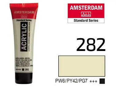 Краска акриловая Amsterdam 282, Неаполитанский желто-зеленый 20 мл - фото 2