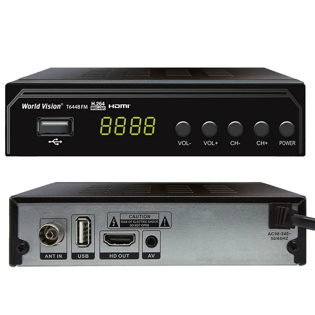 Эфирный Т2 ресивер цифровой тюнер World Vision T644B FM - фото 3