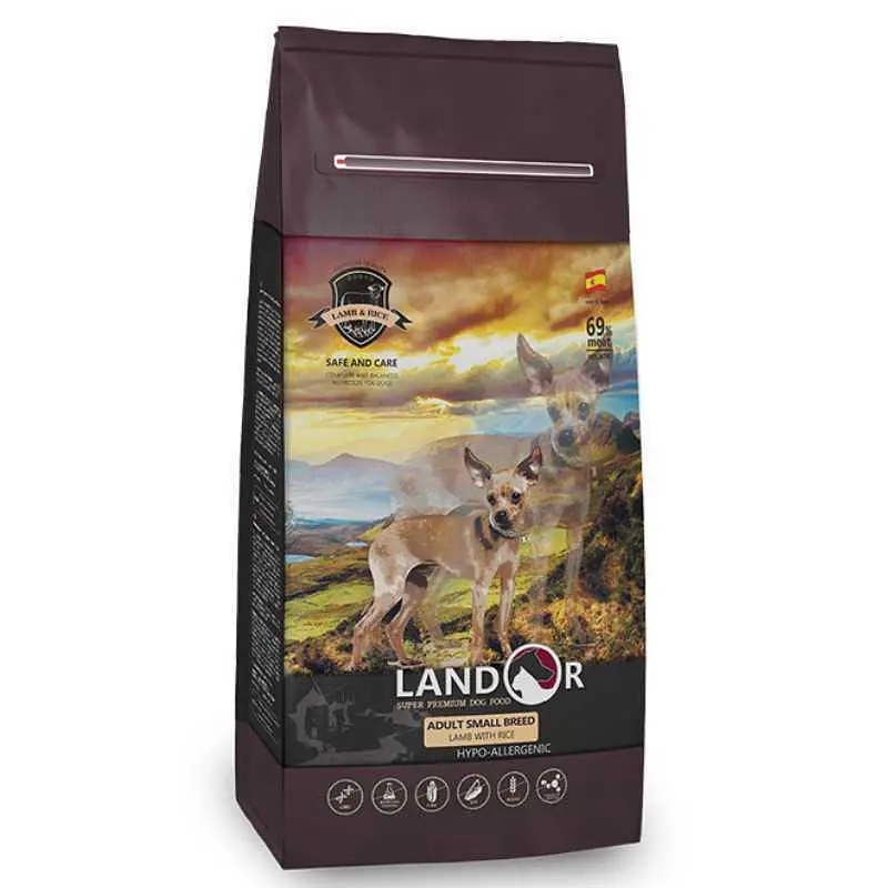 Сухий корм Landor Adult Small Breed Lamb&Rice Ландор для дорослих собак дрібних порід Ягня з рисом 15 кг