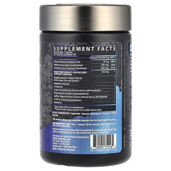Комплексні жироспалювачі LIPO-6 Nighttime 30 капсул (USA) Nutrex vit0005600 - фото 2