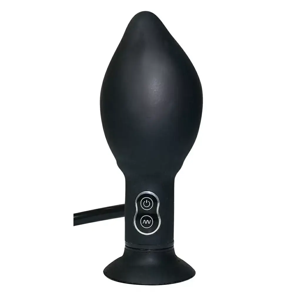 Надувна анальна пробка з вібрацією Orion True Vibrating Anal Plug, 17х2.6 см - фото 4