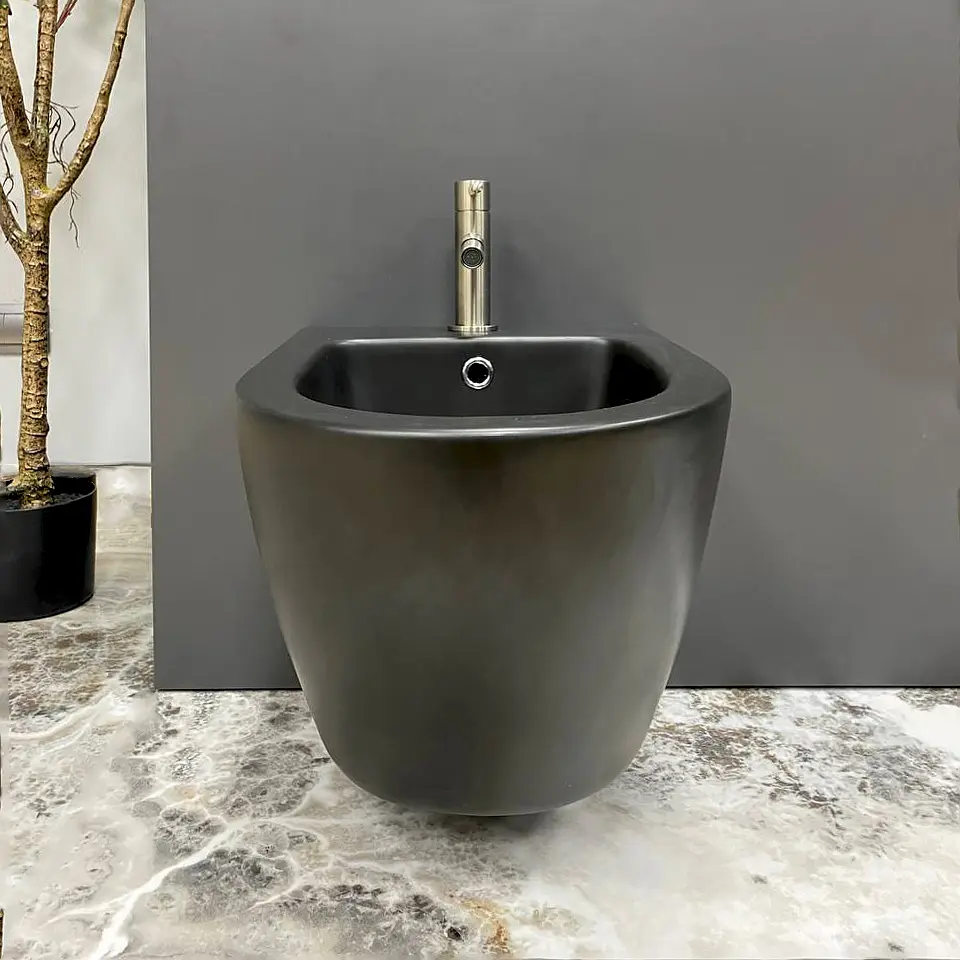Підвісне біде VBI Vulcano black matt VBI-020413, Чорний матовий - фото 6