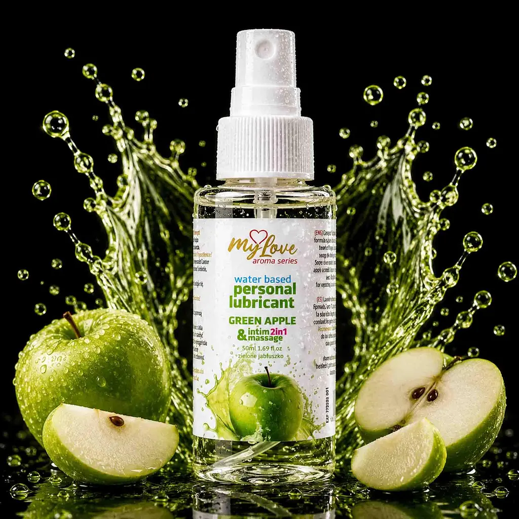 Лубрикант та масажний гель MyLove Aroma Series Green Apple 50 мл - фото 2