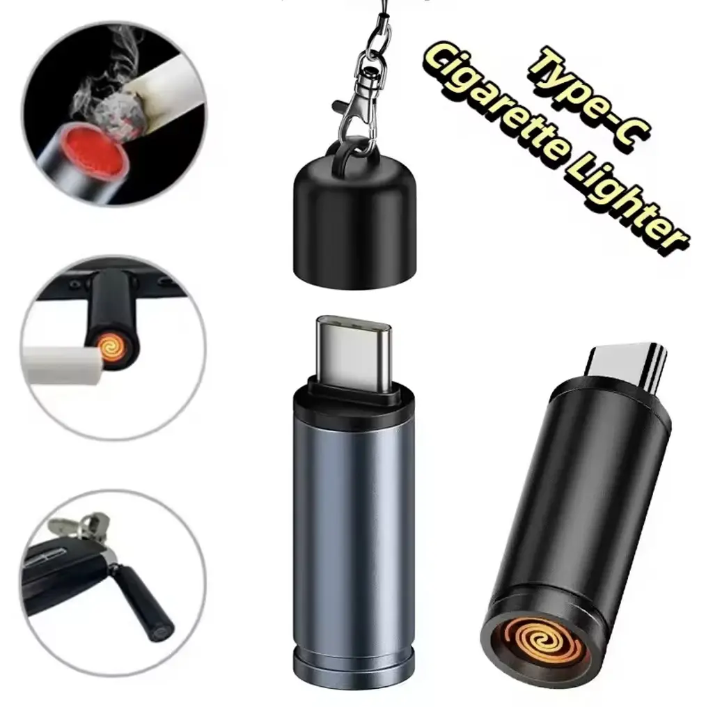 Портативний USB Type-C запальник з вітрозахистом - фото 7