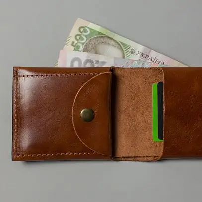 Кожаный кошелек Mini с монетницей светло-коричневый - фото 3