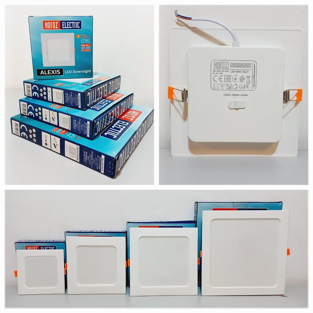 Светильник светодиодный Horoz Electric Alexis/SQ-18 3CCT 18W белый (3000K-4000K-6500K) - фото 6