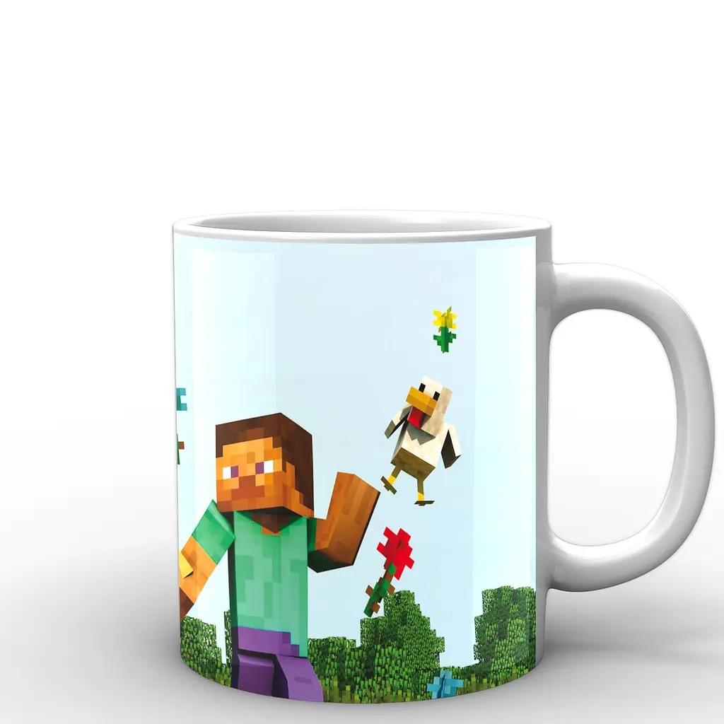 Кухоль GeekLand Minecraft Майнкрафт постер MС.02.032 330 мл білий - фото 3